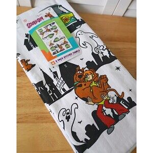 Scooby Doo 2 Pack Kitchen Bath Hand Towels 18" X 28" New